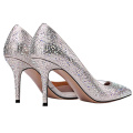 High Heels Pumps Stiletto Sexy Girl Silver Crystal Ladies Wedding Bride Shoes Heels Womens Heels Stilettos Shoes